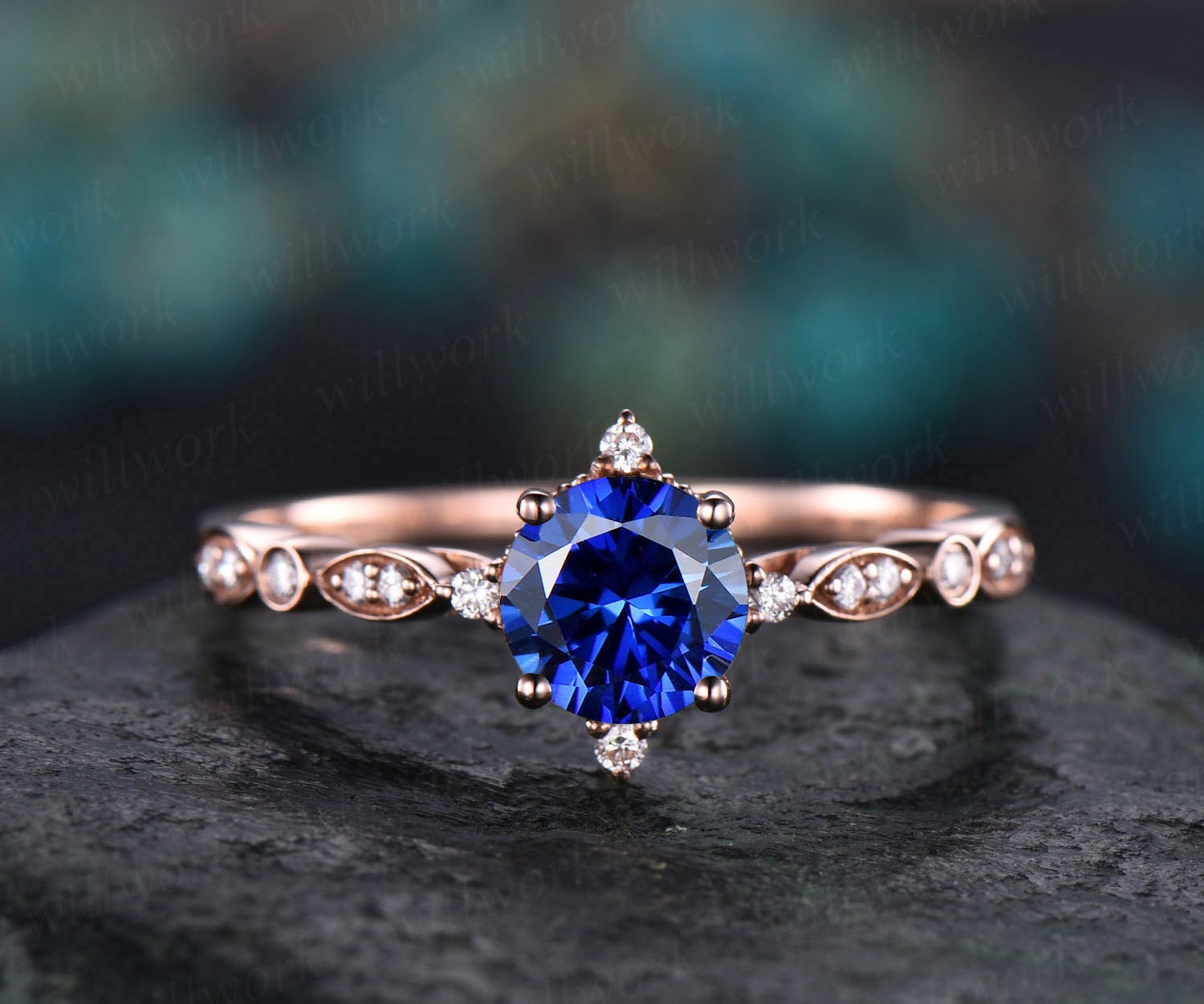 Heavy Platinum Blue Sapphire Ring for Men JL PT 1209 – Jewelove.US