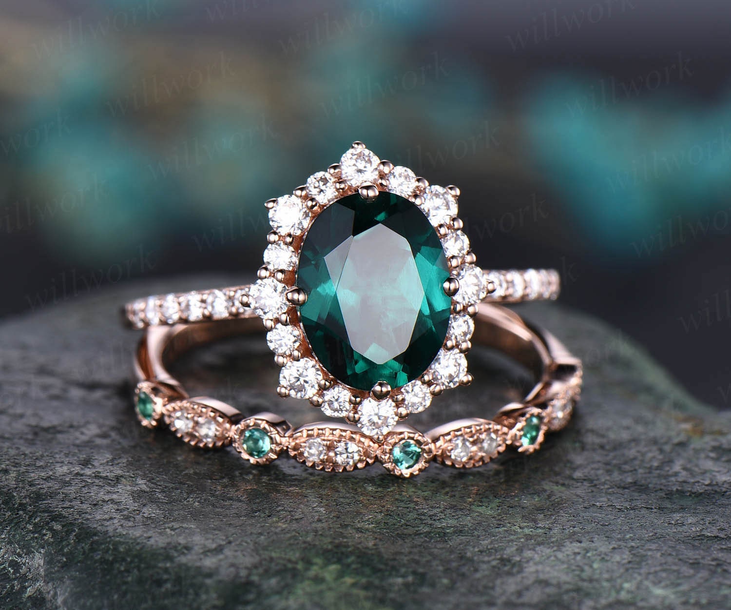 Emerald engagement rings under outlet 1000