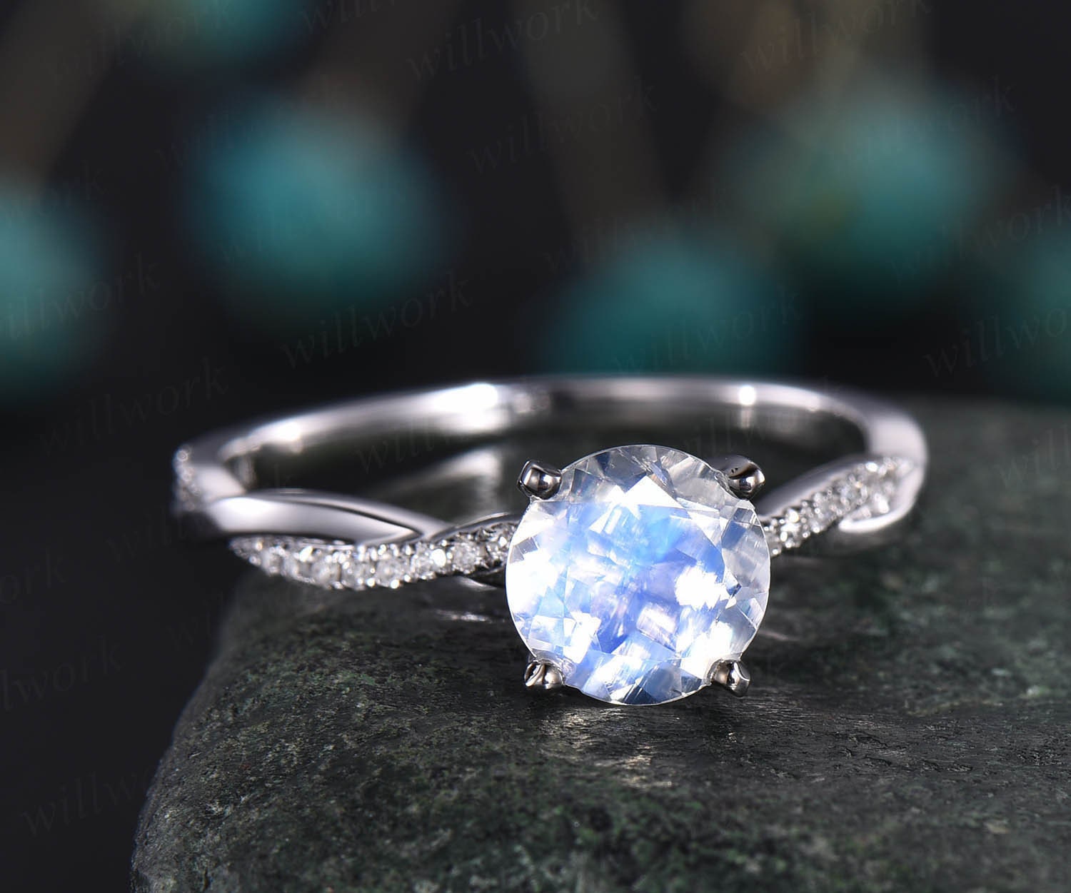 Antique Moonstone Engagement Ring – StarlandUS