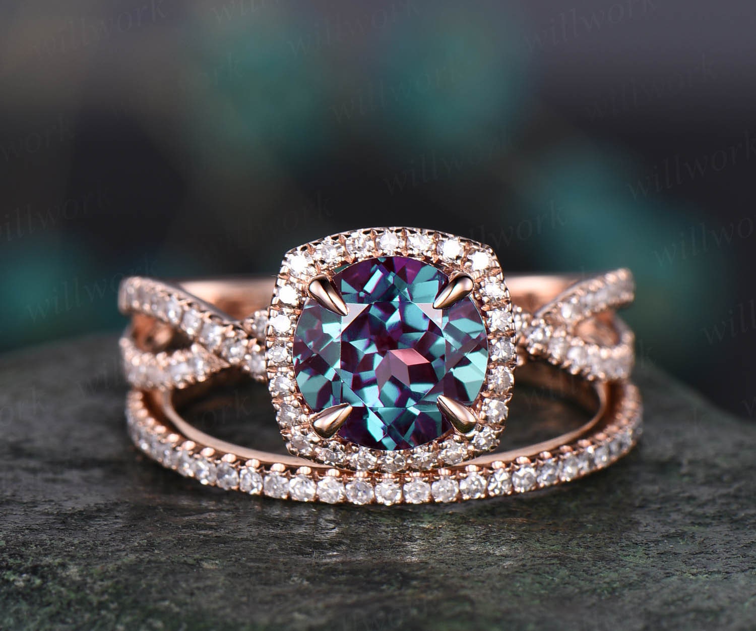 Alexandrite deals infinity ring