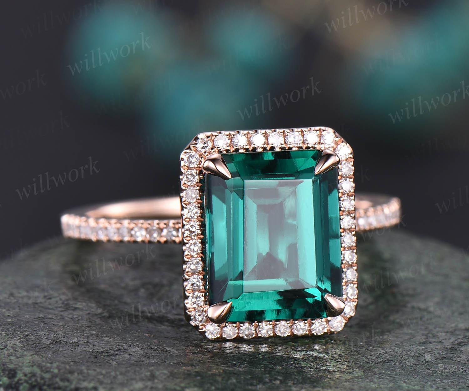 Emerald cut 2025 birthstone rings