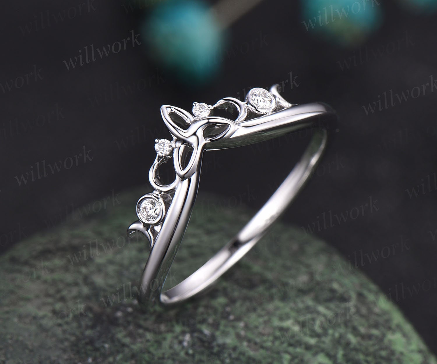 Wedding Ring - Viking Ring For Women, Promise Ring For Her With 2024 Detailed Leaves And Tree - Witch Ring