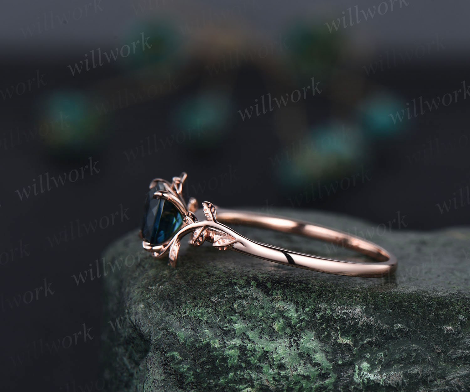 Dainty swiss blue topaz engagement ring rose gold, Unique art deco women engagement ring, Topaz cheapest anniversary promise ring, Topaz wedding ring