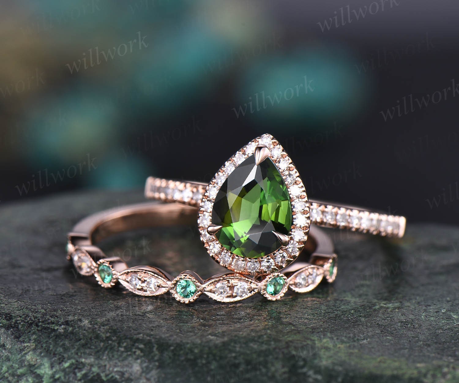 14k Marika Desert Gold Green Tourmaline Ring with Diamonds – Jackson Hole  Jewelry Company