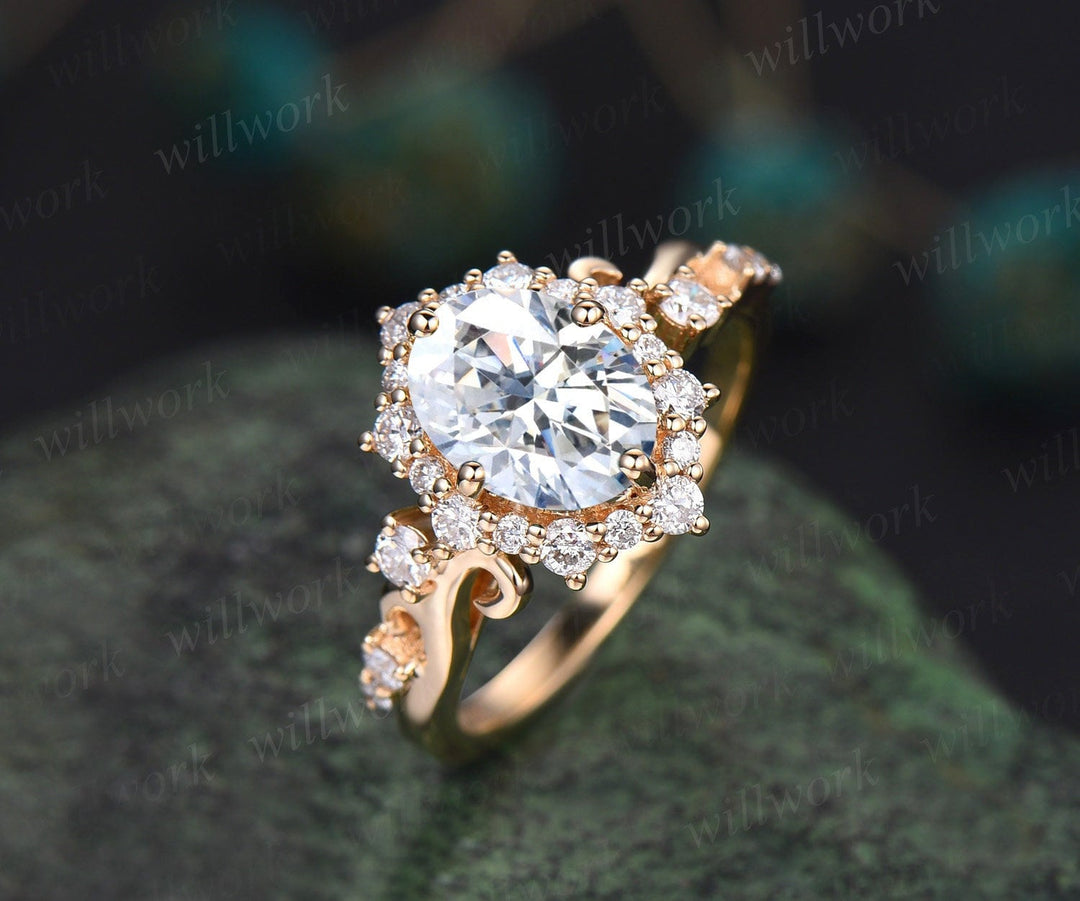 Gold diamond ring ladies Clearance