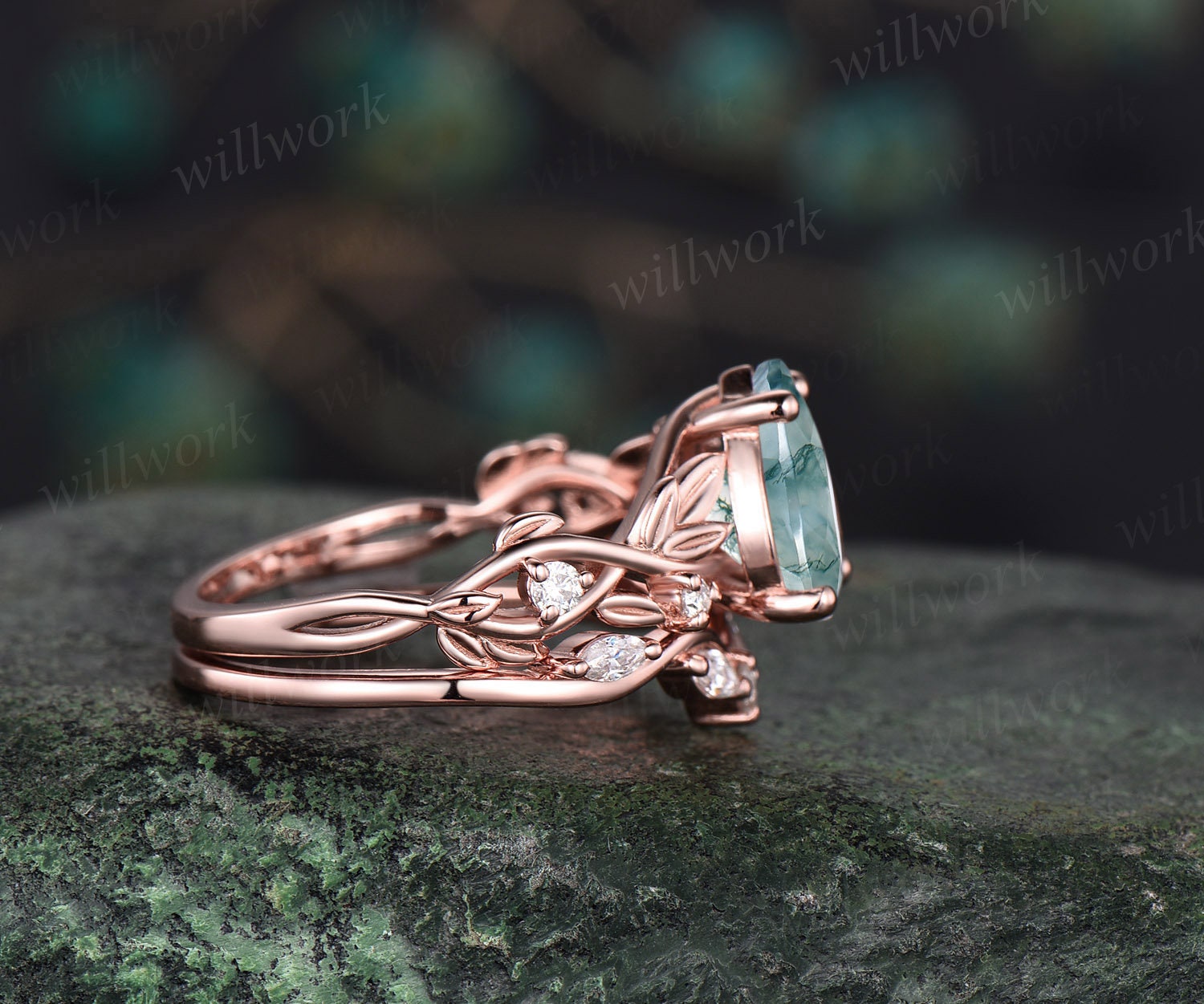 Nature inspired branch flower twig ring outlet with cz emerald green, Gold Tree Branch Ring, May Birthstone, Gemstone Ring