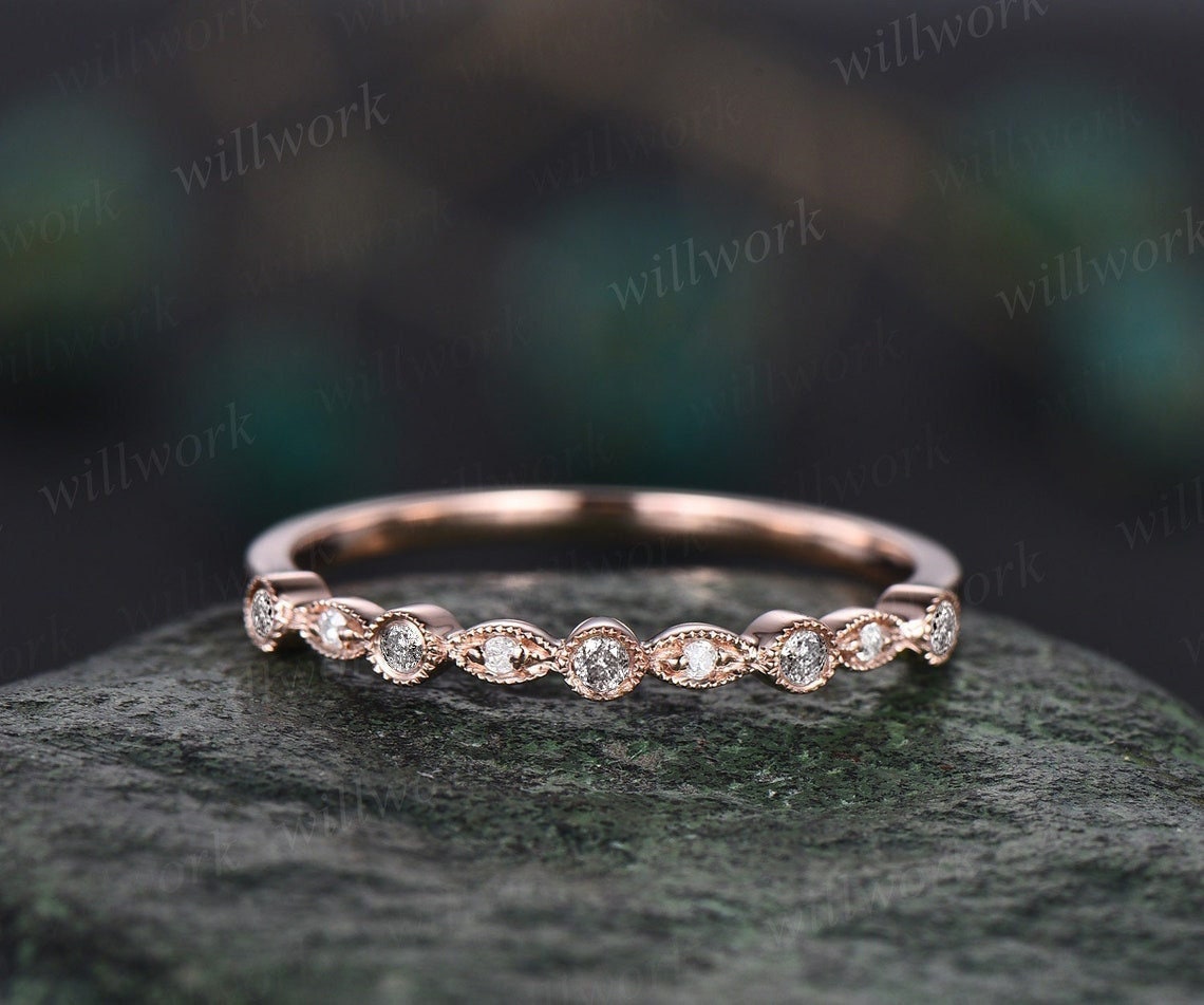 14K Solid Rose Gold 0.80 Carat Diamond Mens Wedding Band – LTB JEWELRY
