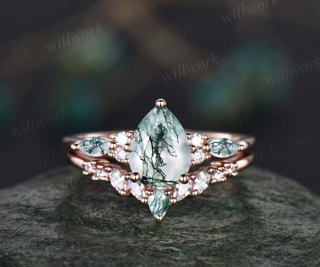 Art deco non diamond engagement rings Outlet