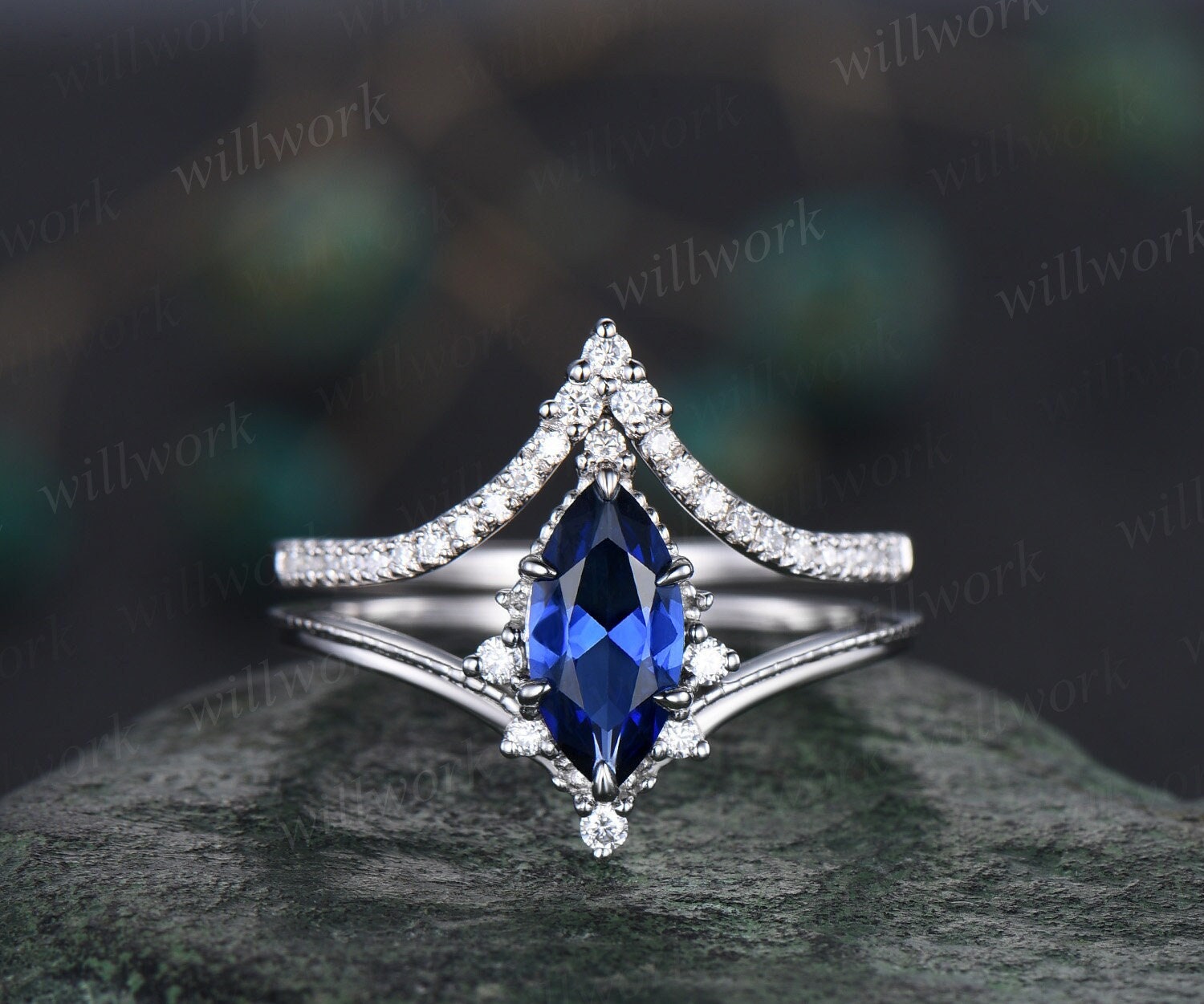 Marquise sapphire engagement deals ring