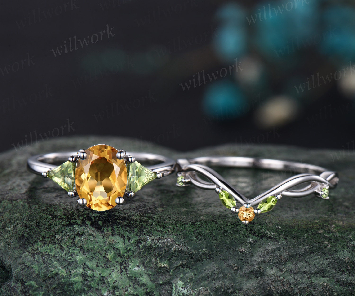 Unique buy Art Deco Engagement Ring, Womens Citrine Silver Ring, Citrine Jewelry, Unique Citrine Ring, November Birthstone