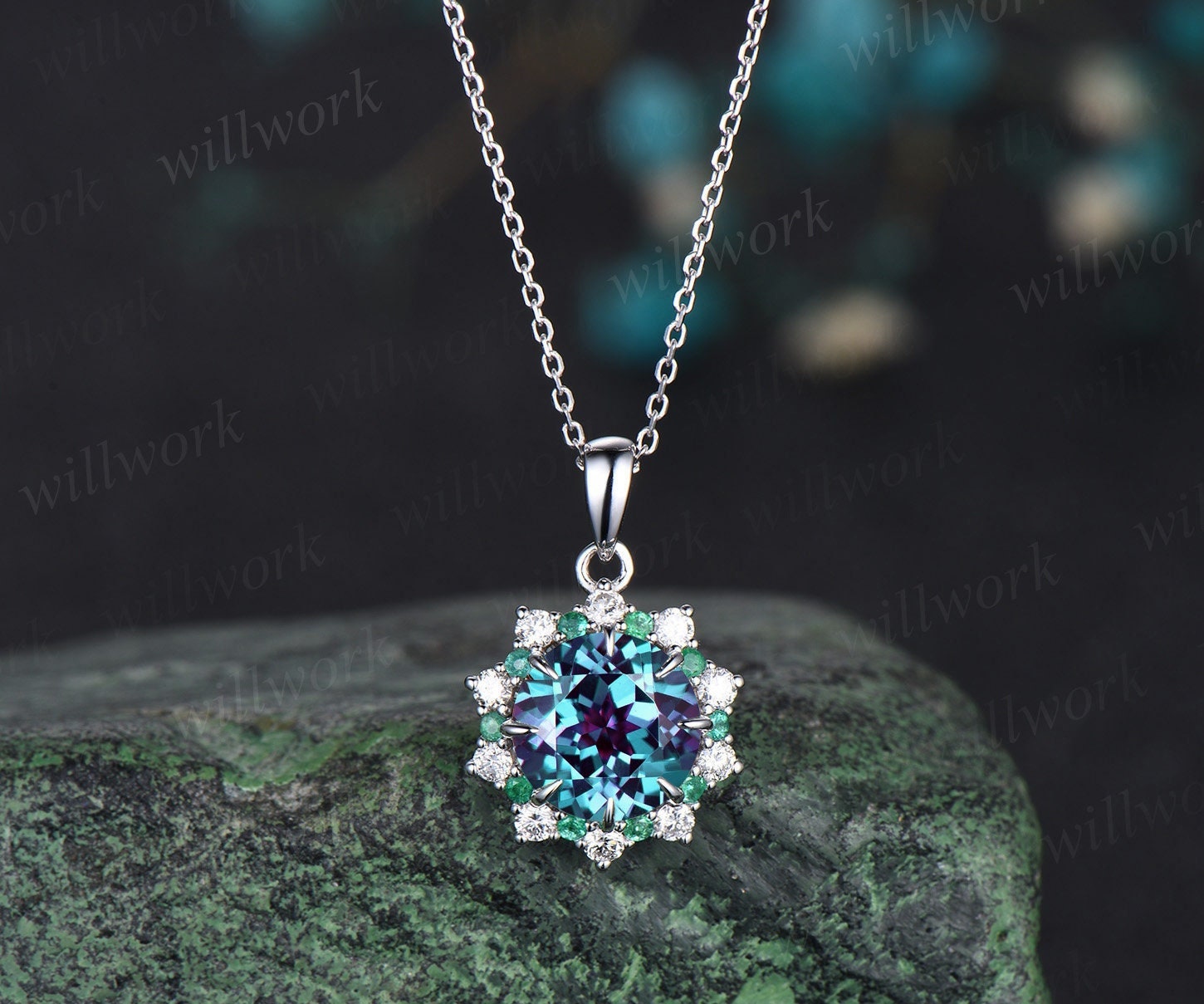 Stuller Clover Necklace 86369:60025:P 14KY - Boyd Jewelers | Boyd Jewelers  | Wesley Chapel, FL