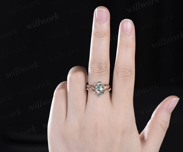 Customize order:ring set-14k rose gold-ring size 7