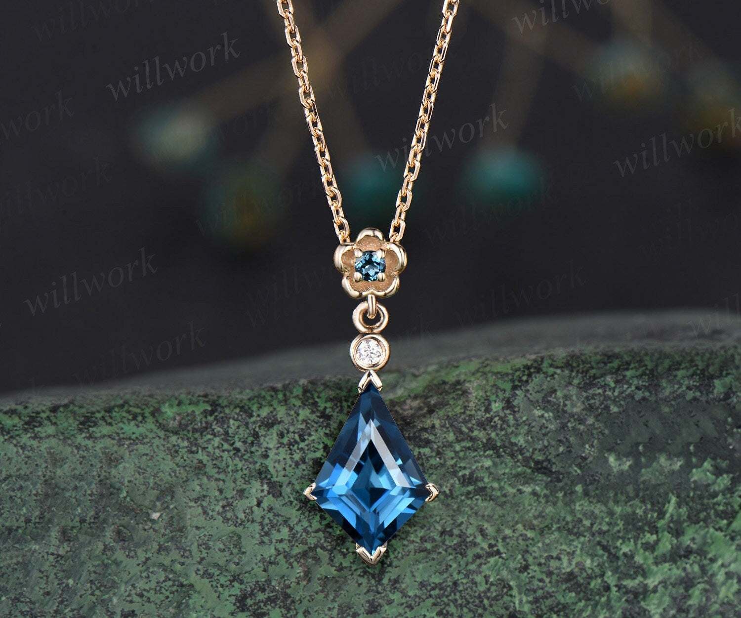 Yellow gold hot sale topaz necklace