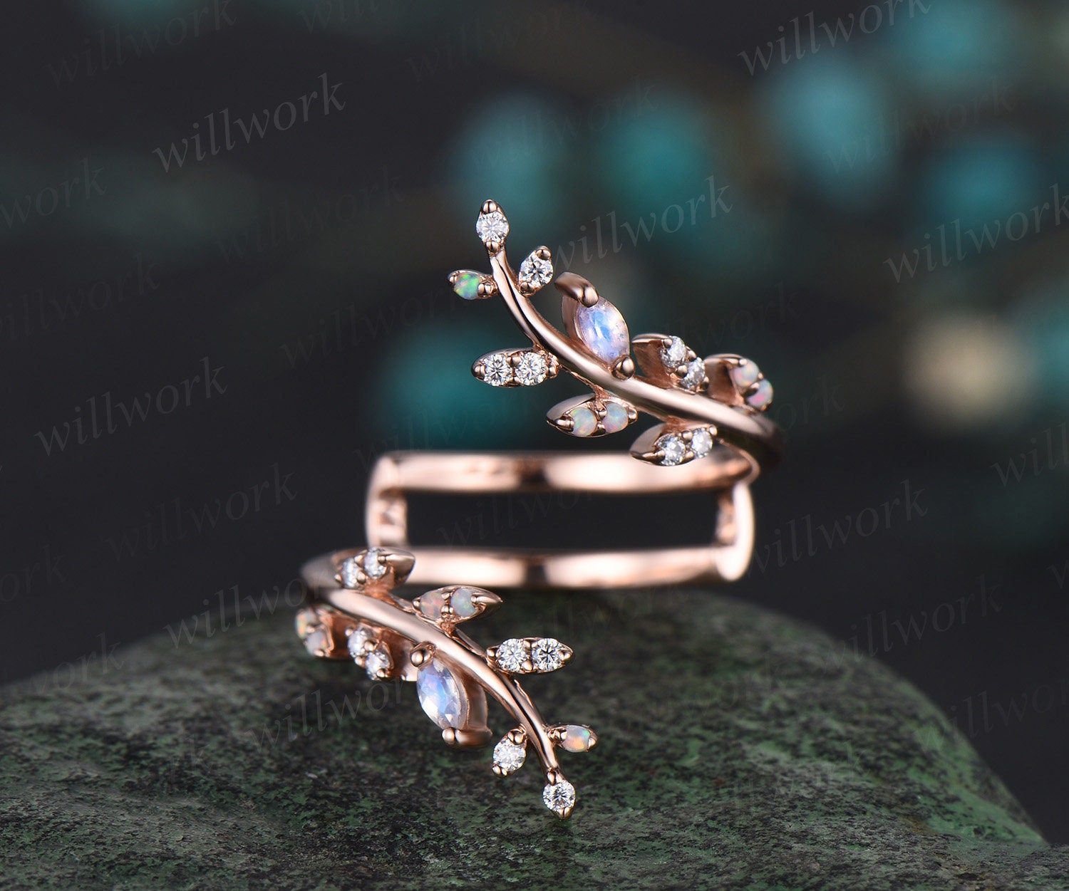 Flora Ring Guard- Curved Antique Style – Midwinter Co. Alternative Bridal  Rings and Modern Fine Jewelry